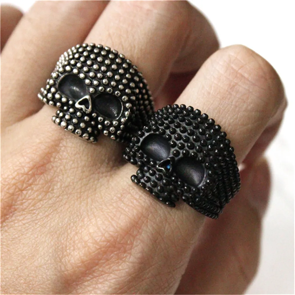/ mycket nyaste design populär cool skalle ring 316l rostfritt stål mode smycken band fest New Ghost Skull ring