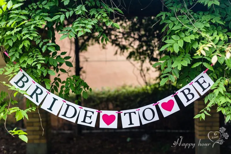 Bride To Be Banner Ghirlanda di bandierine nuziali - Firma per foto, decorazione per feste, addio al nubilato, addio al nubilato P