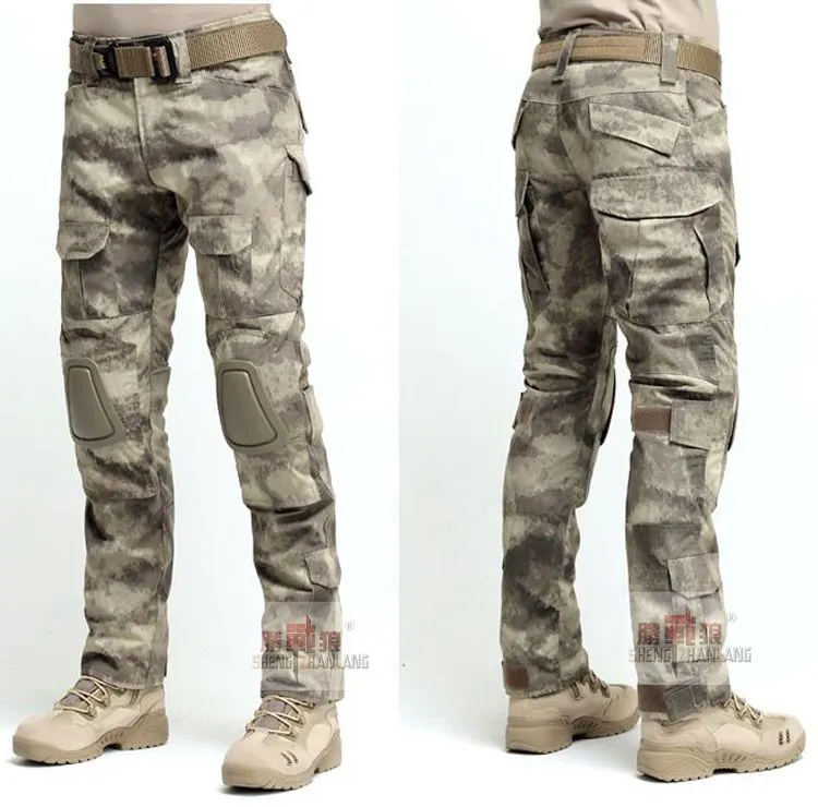 Taktiska män BDU Rapid Hunting Assault Combat Airsoft Pants with Kne Pads War Game Trousers 7887912