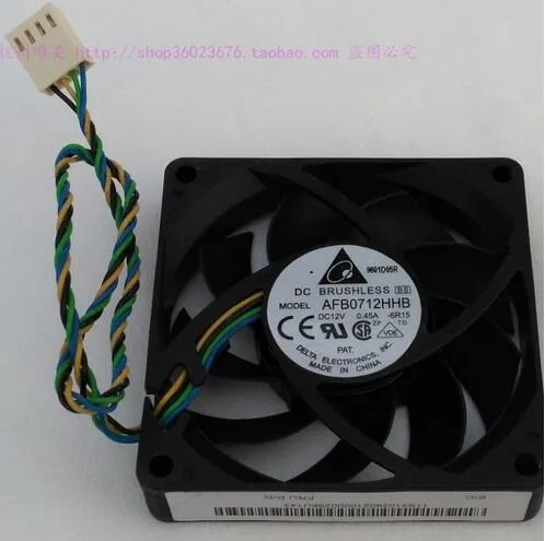 Delta 7015 7CM AFB0712HHB 12V 0.45A 4 line temperature control ball fan