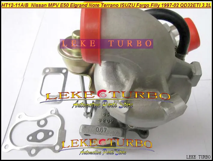 HT12-11A HT12-11B 14411-1W400 Turbocharger For Nissan MPV E50 Elgrand Note Terrano ISUZU Fargo Filly 1997-02 QD32ETI 3.2L (5)