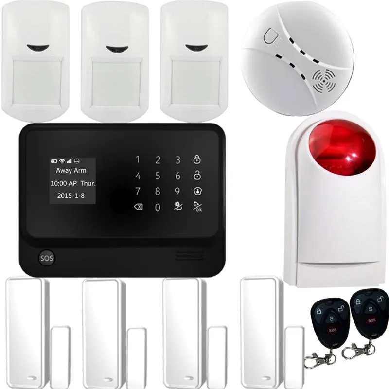 New Alarm Systems Security Home GSM+Wifi+GPRS, APP Controlled Alarm System & Home WiFi Alarm System G90B