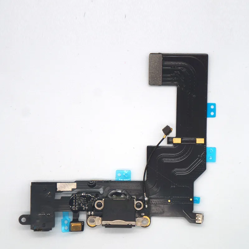 Dla iPhone 5 5G 5C 5S Ładowarka USB Ładowarka ładowarki Słuchawki Audio Port Flex Cable Wymiana Część Biały Czarny Kolor Mieszaj