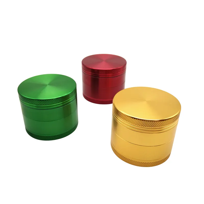 4 parts 55mm Smooth and Durable Aluminum Alloy Metal Herbal Tobacco Cigarette Grinder Smoke Cigar Crusher