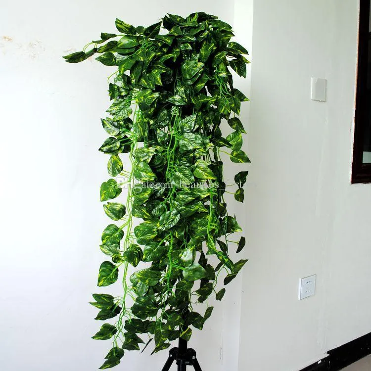 90cm Artificial Colgante Vine Fake Green Leaf Garland Plant Home Decoration (35 pulgadas de longitud) 3 estilo para elegir
