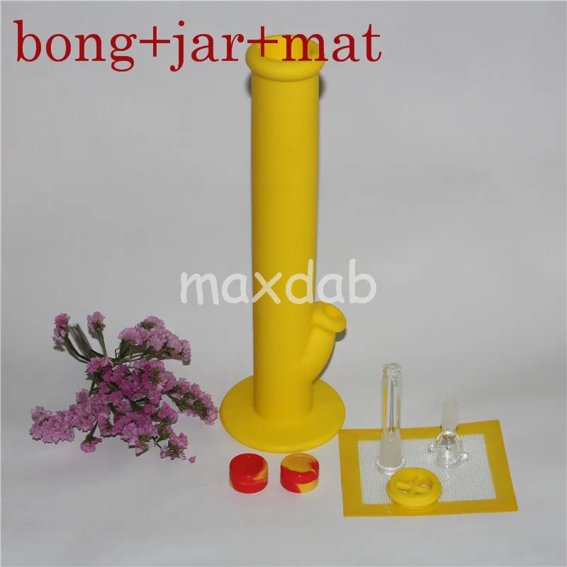 wholesale Pipes à eau en silicone bongs en verre pipe à eau en verre conduites d'eau en silicone et pots d'huile de silicone de bonne qualité