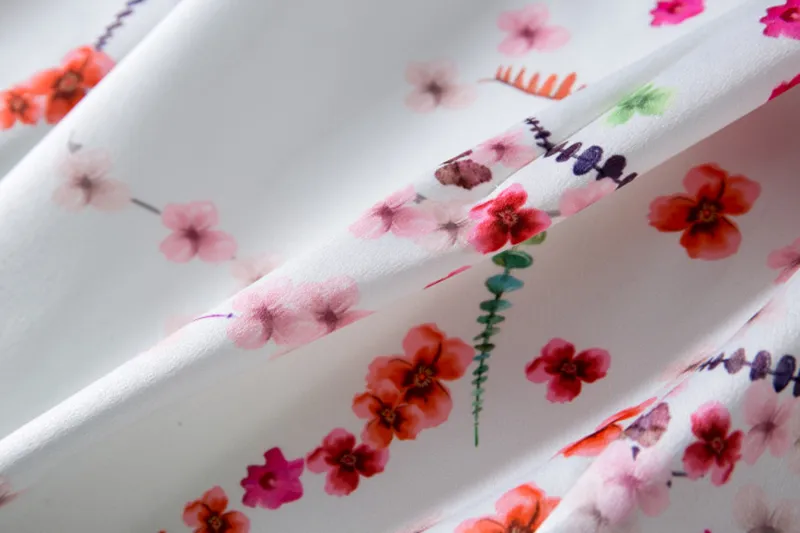 Цветочный цветок печати женщин оболочки платье шею половину рукав случайные Desses 09K571
