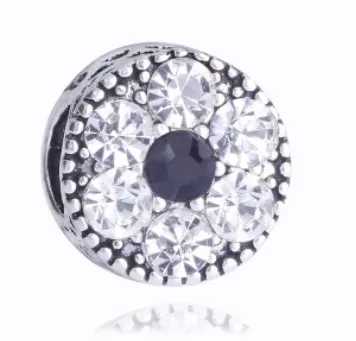 Passend für Sterling-Silber-Armbänder mit doppelseitigem Kristall, runden Perlen, Charms für europäischen Stil, Schlangen-Charm-Kette, Mode-DIY-Schmuck im Großhandel