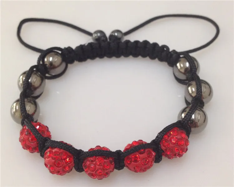 Braccialetti di perline di cristallo della sfera della discoteca donne ragazze avvolgono il braccialetto di fascino perline catena di corda gli uomini Moda gioielli fai da te lotti sfusi all'ingrosso