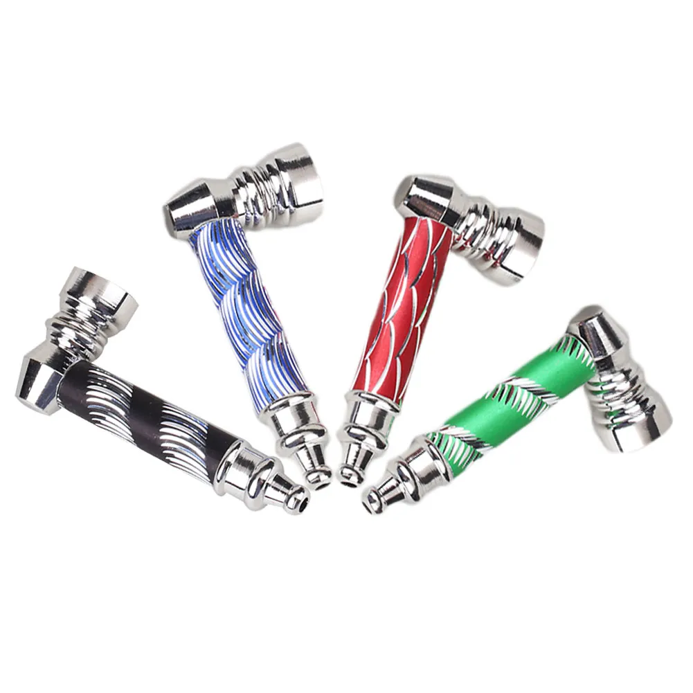 Stainless Steel Portable Metal Tobacco Pipe Filter Smoking Pipe Mini