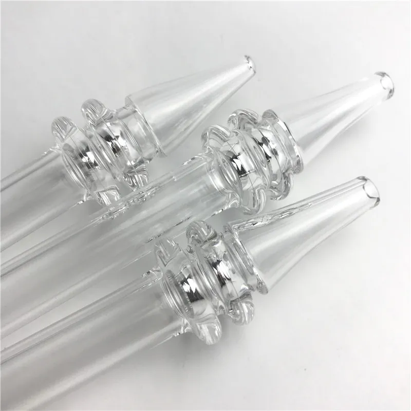 5 Inch Quartz Nectar Collectors Rig Stick Hookah Straw Tube Nail Filter Tips Taster Mini Hand Pipes for Glass Smoking Water Accessories