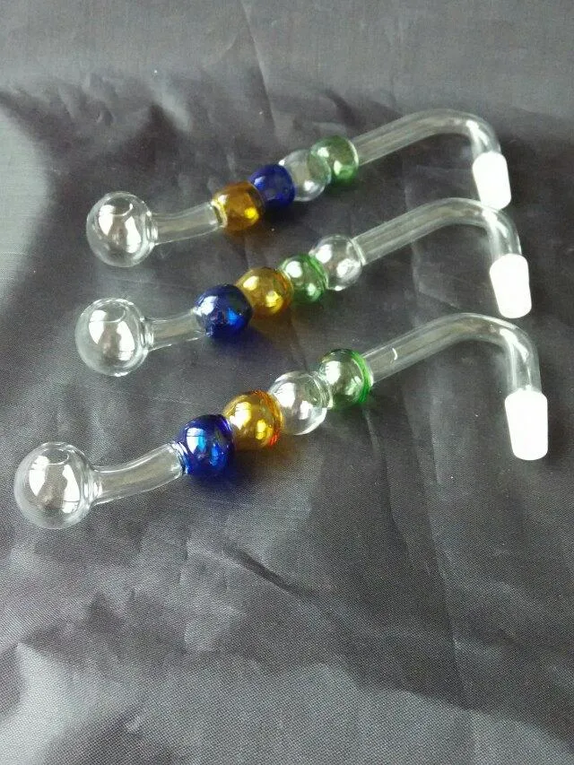 Färg Multiblister Burning Pot Glass Bongs Accessories Glass Rökrör Färgglada mini Multi-färg Handrör Bästa sked Glas