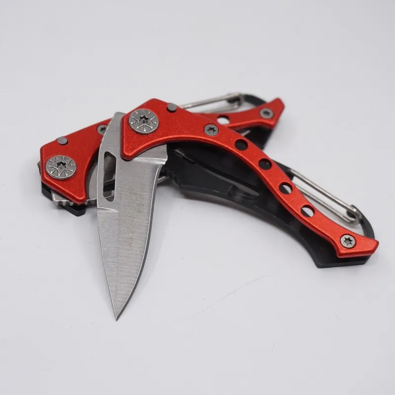 Folding Pocket Knife Outdoor Tactical Jakt Mini Kökskniv 440c Blad Små Camping Survival Knivar med Key Chain EDC-verktyg