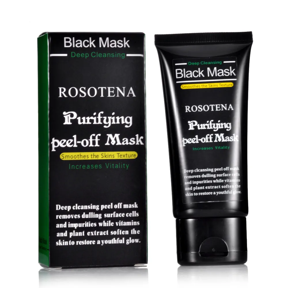 Rosotena 얼굴 케어 깊은 껍질 검은 머리 진흙 검은 마스크 클렌징 블랙 헤드 여드름 리무버 블랙 헤드 코
