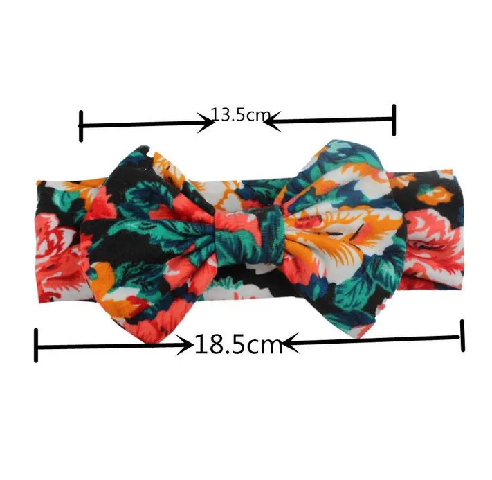 Bohemian Headband Girl Baby Bowknot Florals Flower Turban Twist Head Wrap Bowknot Hair Band Kids Headbands Bandanas 13218