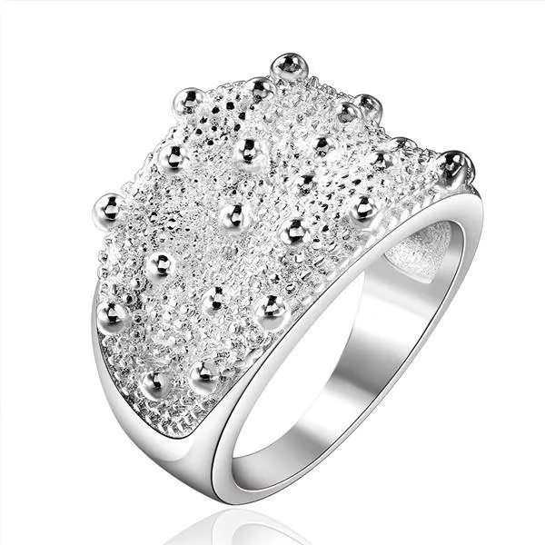 Najlepszy prezent Mały Ball Sterling Silver Biżuteria Pierścień dla kobiet WR408, Moda 925 Srebrne pierścienie zespołu