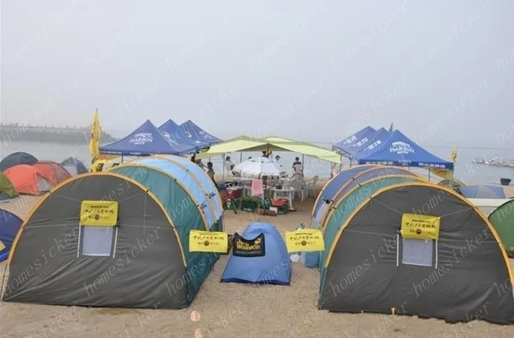 Vender como bolos quentes está processando a 5 ~ 10 pessoas Família Camping Festa de caminhadas grandes tendas 2 Quarto 1 Salão À Prova de Túnel Tenda evento tendas Praia