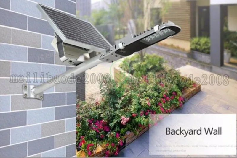 Hoge Kwaliteit Waterdichte IP65 12W LED Solar Light Street Lamp 12LED Solar Street Lights voor achtertuin Tuin Park Road Outdoor Lighting Myy