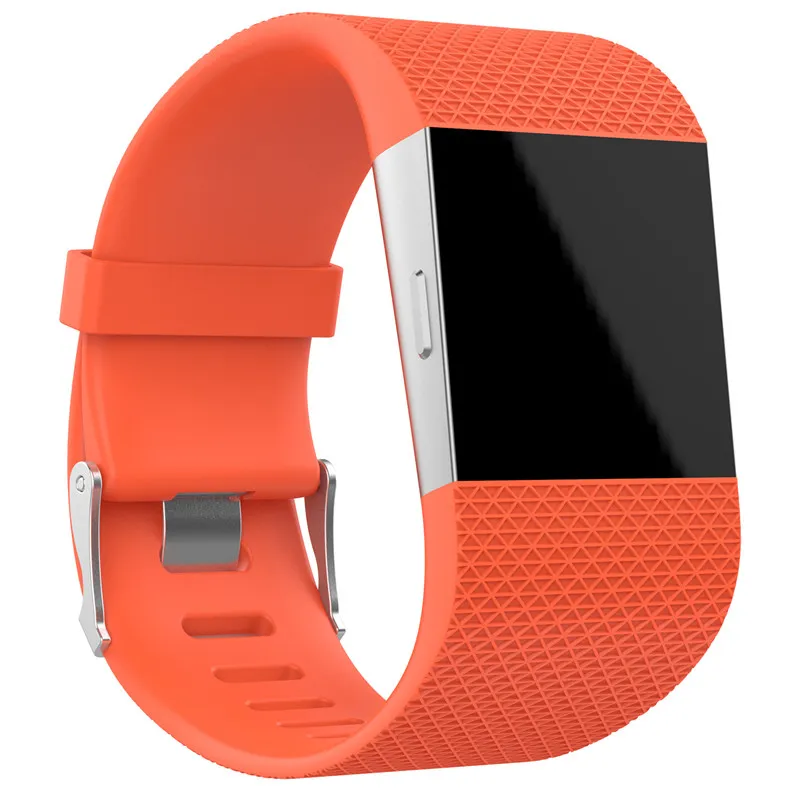 Para Fitbit surge Freqüência Cardíaca Pulseira Inteligente Pulseira Wearable Belt Strap Silicone Banda De Substituição Com Kits de Ferramentas de carga pk 2 alta