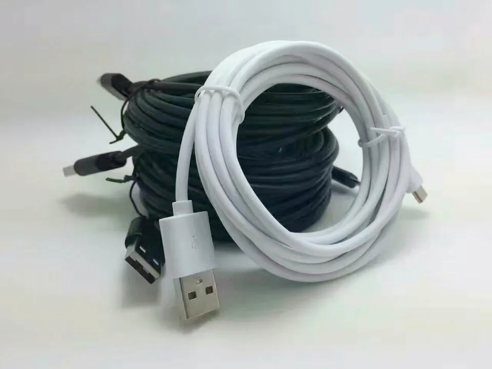 1m 1.5m 2M 3M 2.0A OD3.5 Micro USB Datum Charger Sync-kabel voor Smart Phone Black White / 