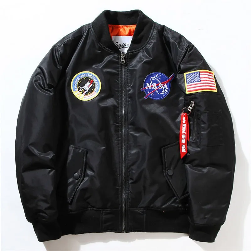 Fall-Flight Pilot Jacket Coat Bomber Ma1 Men Bomber Jackets Embroidery Baseball Coats M-XXL 