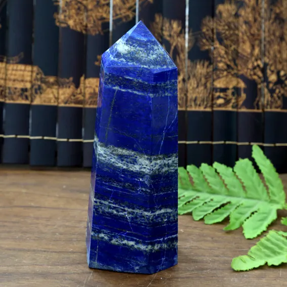 약 60g Natural Beautiful Lapis Lazuli Quartz Crystal DT Wand Point Healing1231374