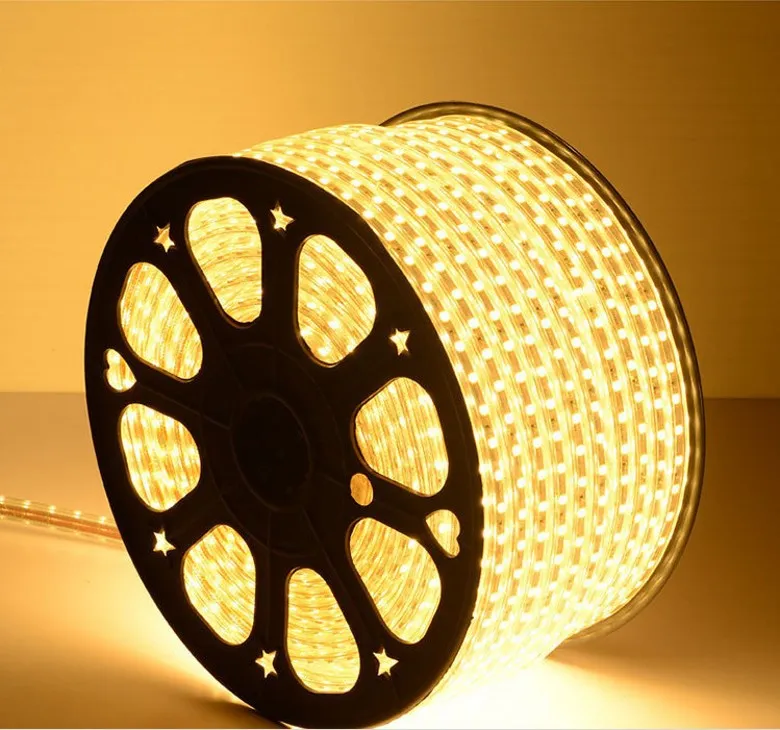 ابحث عن شرائح LED 100M 110V 220V SMD 5050 ROPE LIGHT IP67 Flex Strip Light