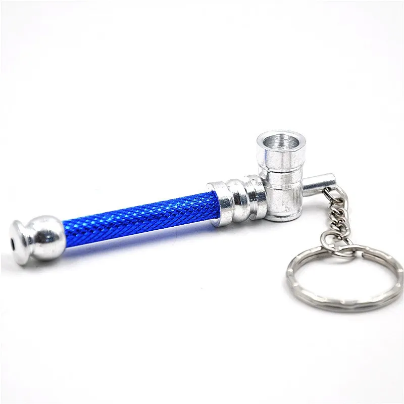 Toppfuff hela alluminium mini rökning pipe nyckelring ultrasmall bärbar förångare shisha mun tips rörrensare8749420