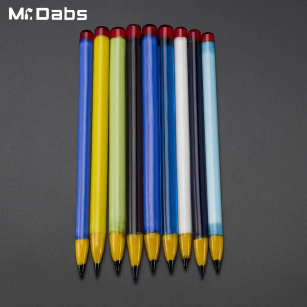 Dhl Nouvelles plates-formes à huile en verre de cire Forme de crayon Dabber Accessoires pour fumer pour les bangs en verre chez Mr Dabs