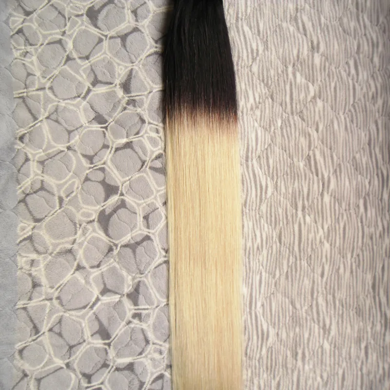 Blond brasilianskt hår vävbuntar T1b / 613 Ombre Weave Hair 100g Obehandlat Virgin Brasilianskt hår vävbuntar 1 st