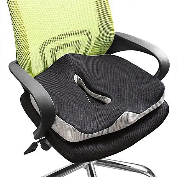 Comfort Memory Foam Almofada Cóccix ortopédico Office Chair Car Seat Voltar Almofada cóccix dor ciática Relief Voltar Apoio Almofadas