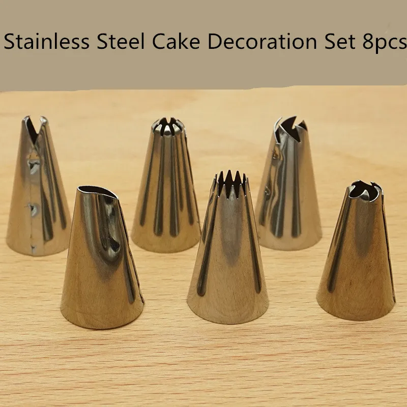 Stainless Steel Icing Piping Nozzles Set Cake Decorating Tip Tools with Converter for Wedding Birthday Diy