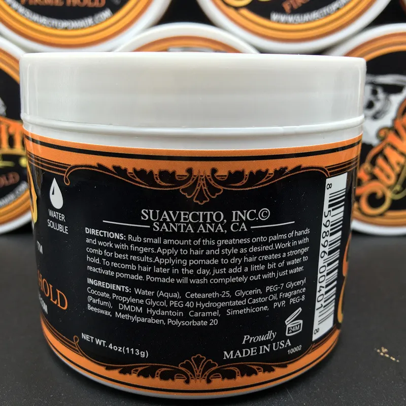 Suavecito Pomade Strong Style Restoring Pomade Hair Wax Skeleton Slicked Hair Oil Wax Mud Keep Hair Pomade Men