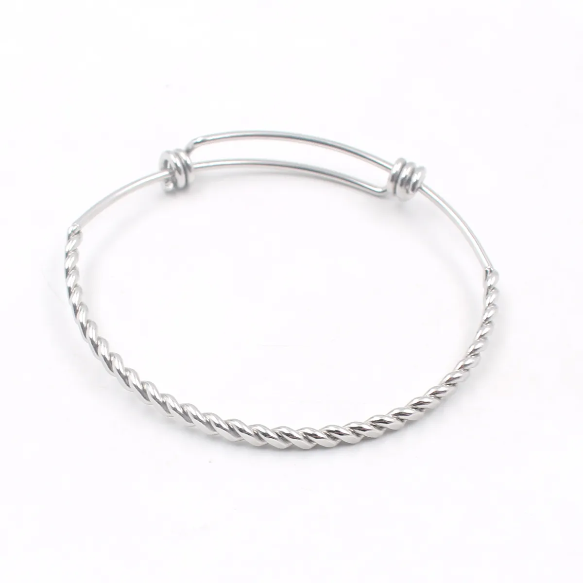 Adjustable Bangle Bracelet Thin 1.6mm THICK Expandable Bracelets, Bulk Stainless Steel Jewelry Making Supplies 65MM High quality