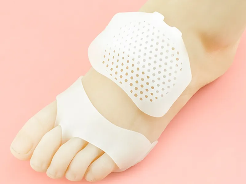 escoussinets d'orteil en Gel de Silicone doux respirant cellulaire choc au talon haut coussinet de pied métatarsien antidérapant résistant à l'avant-pied