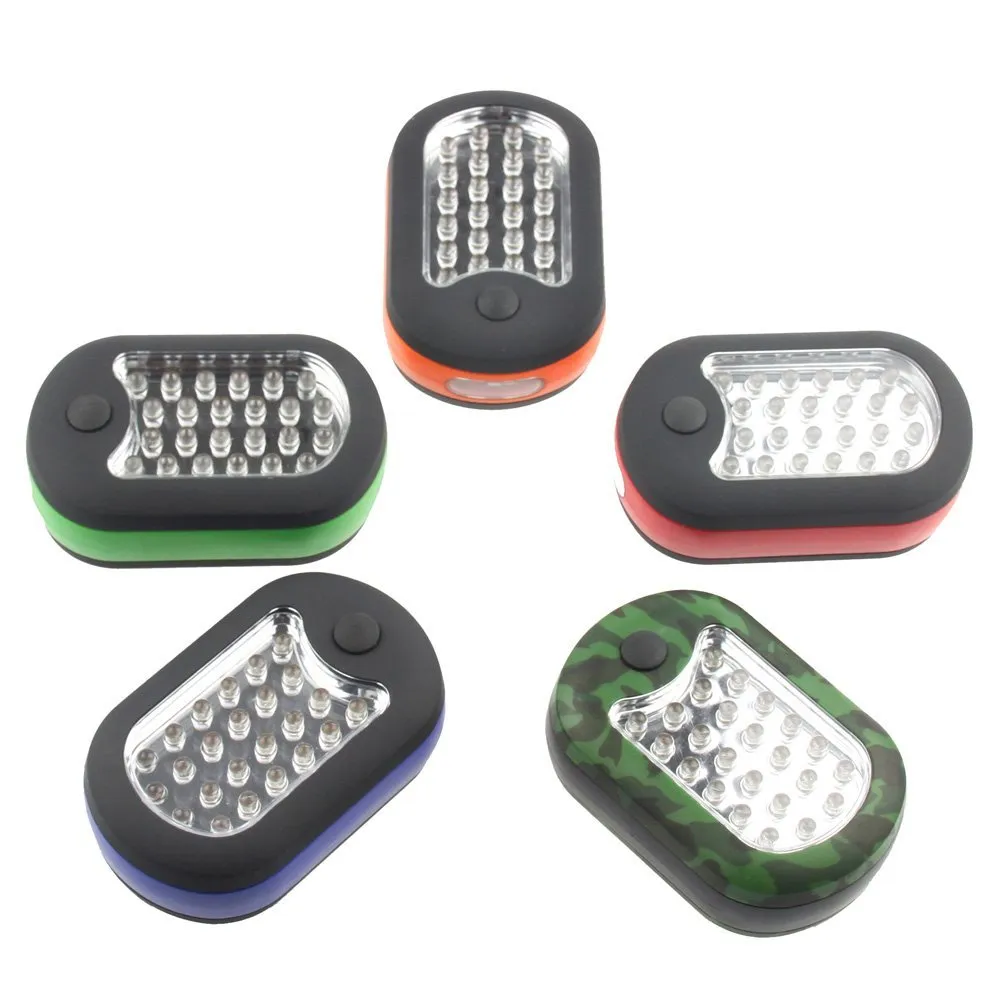 Lanternes portatives extérieur Tente baladeuses Lampe suspendue Lumière Camping Lumière Lumières de réparation Feux d'urgence 24 + 3 LED d'éclairage portable