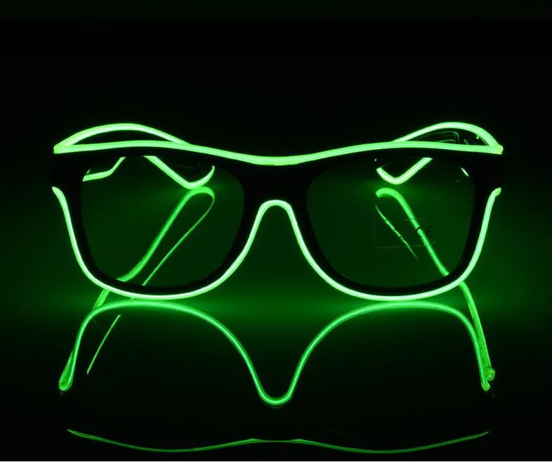 Clignotant EL fil lunettes LED lumineux fête éclairage décoratif classique cadeau LED lumineuse éclairer lunettes de soleil de fête lot8362270