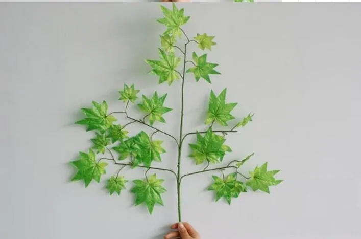 Or et rouge feuille d'érable vert or argent feuille d'érable squelette feuilles soie artificielle feuilles artificielle d'érable branche / AP003