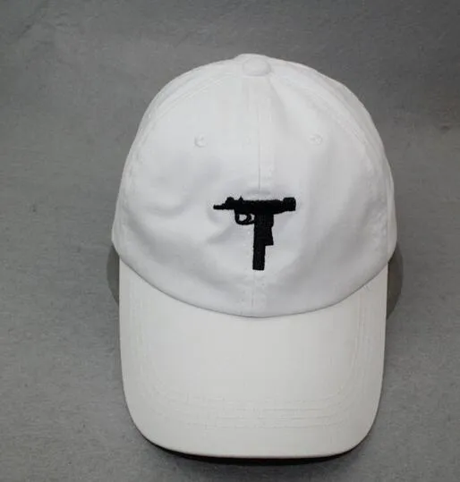 Uzi Gun Baseball Cap Black US Fashion Ak47 Snapback Fitted Caps Hip Hop Cap Curve Visor 6 Panel Hat Casquette Cap Accessories