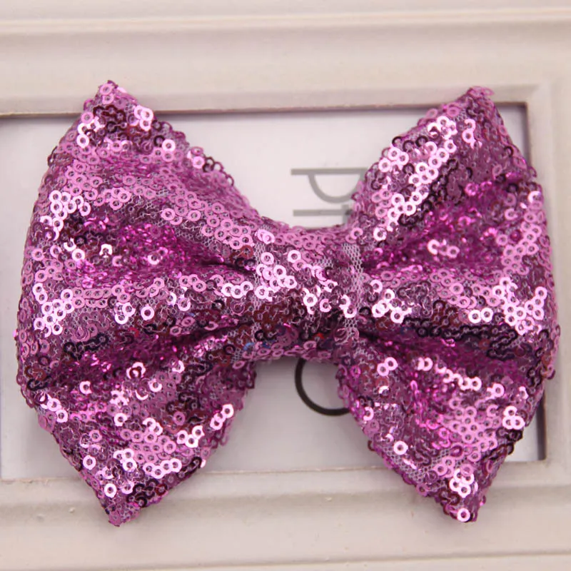 Baby Girls Hairpins Barrettes Kids Paillette Sequin Clipper Big Bows With Metal Dent Trip Boutique Accessoires de cheveux KFJ349743324