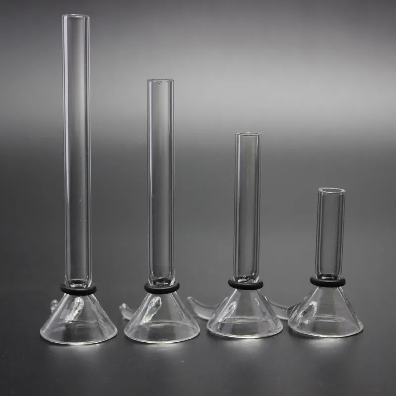 4 stijlen Glazen Steel Slider Trechter Stijl Met Handvat Vervaardiging Glas Mannelijke Stem, eenvoudige downstem glazen kom voor waterpijp, glazen bong