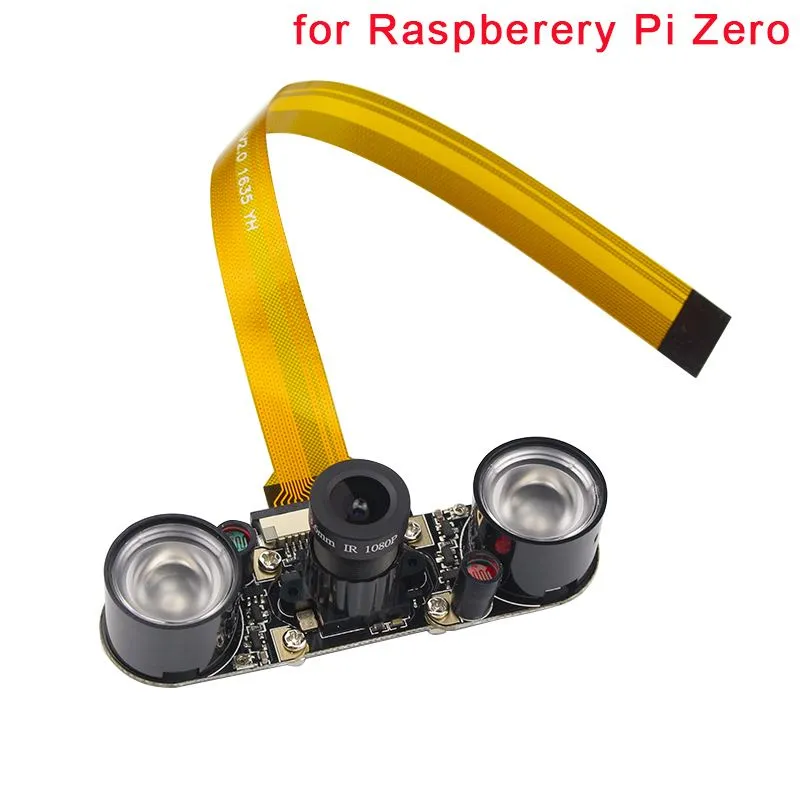 Freeshipping Raspberry Pi Zero Camera (F) Focal Adjustable Module Night Vision +2 pcs IR Sensor LED Light +16 cm FFC for Raspberry Pi Zero W