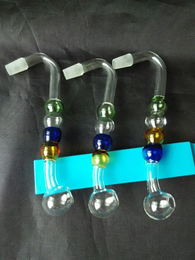 Färg Multiblister Burning Pot Glass Bongs Accessories Glass Rökrör Färgglada mini Multi-färg Handrör Bästa sked Glas