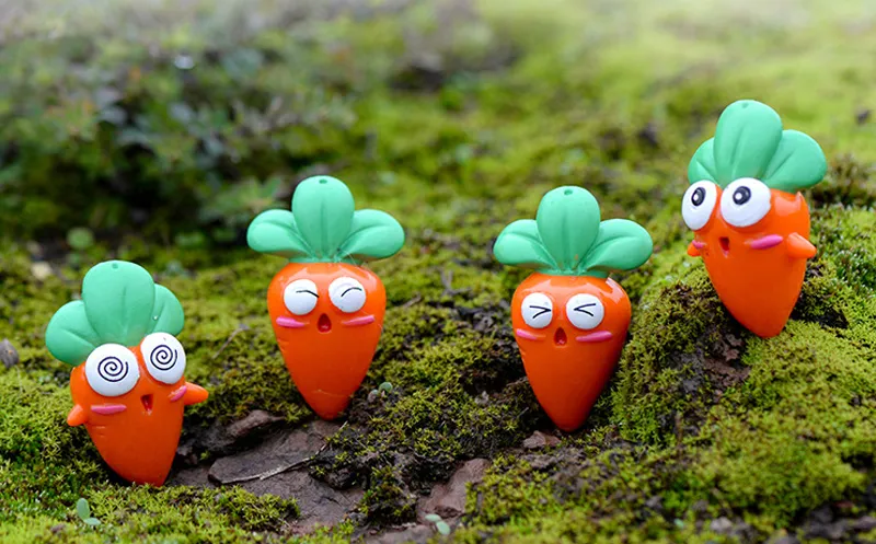 8st Carrot Dolls Miniature Figures Terrarium Bonsai Harts Craft Fairy Garden Gnome Micro Landscape Decoracion Jardin3761358