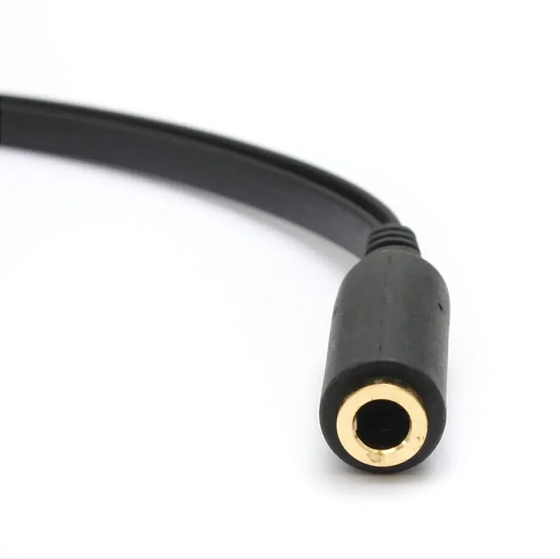 3.5mm 1 Vrouw tot 2 Mannelijke Hoofdtelefoon Oortelefoon Audio Cable Mic Splitter Adapter Connected Snoer naar Laptop PC