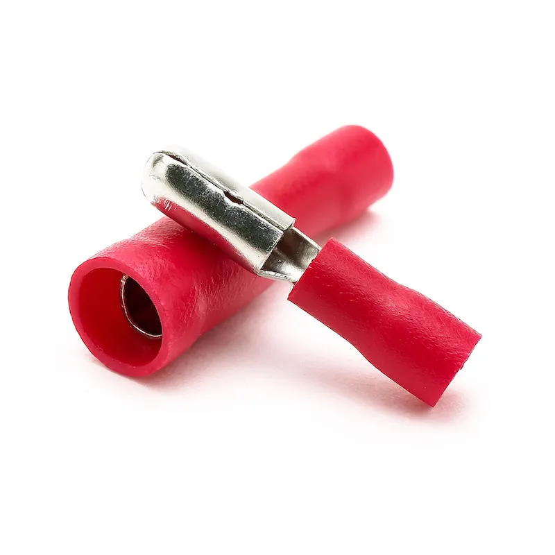 (50 개 / lot) 빨간색 MPD1.25-156 FRD1.25-156 AWG Bullet Crimp 수컷 암컷 절연 터미널 커넥터 와이어