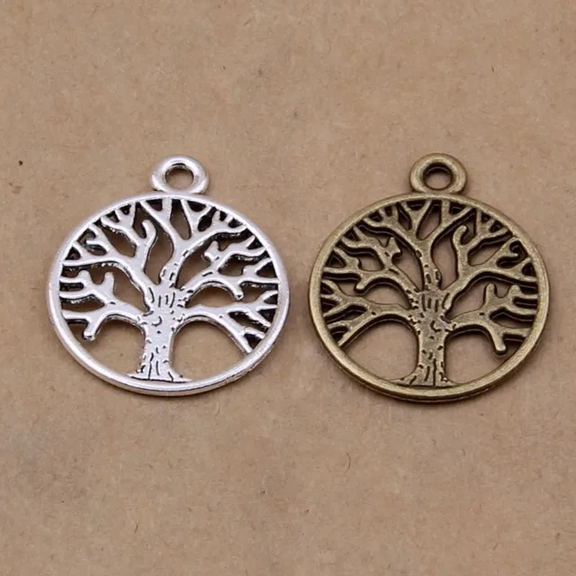 Gros-30pcs Arbre de la vie Vintage Bronze Ton Antique Pendentif En Argent Charmes Pour Le BRICOLAGE à la main 25mm * 20mm