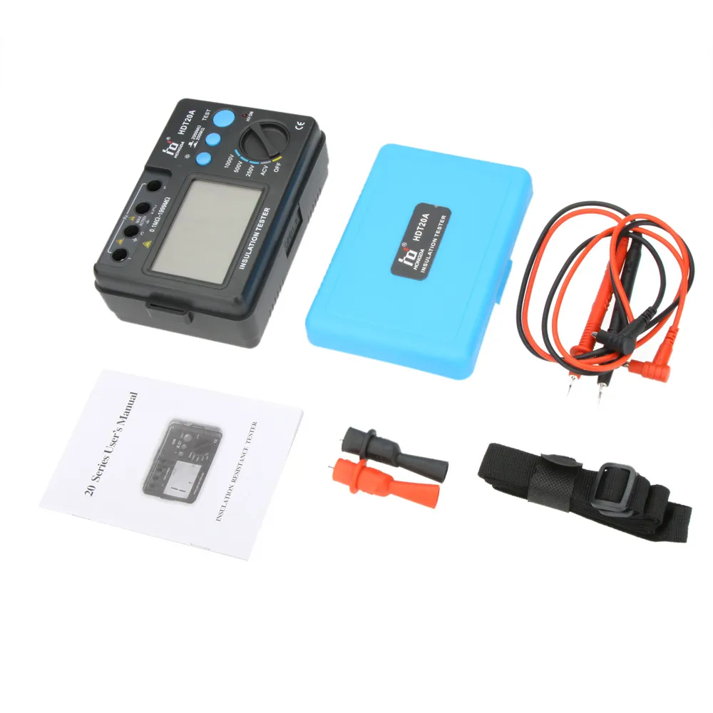 Freeshipping HD Insulation Resistance Tester Meter Megohmmeter Voltmeter electronic diagnostic-tool esr meter 1000V w/ LCD Backlight