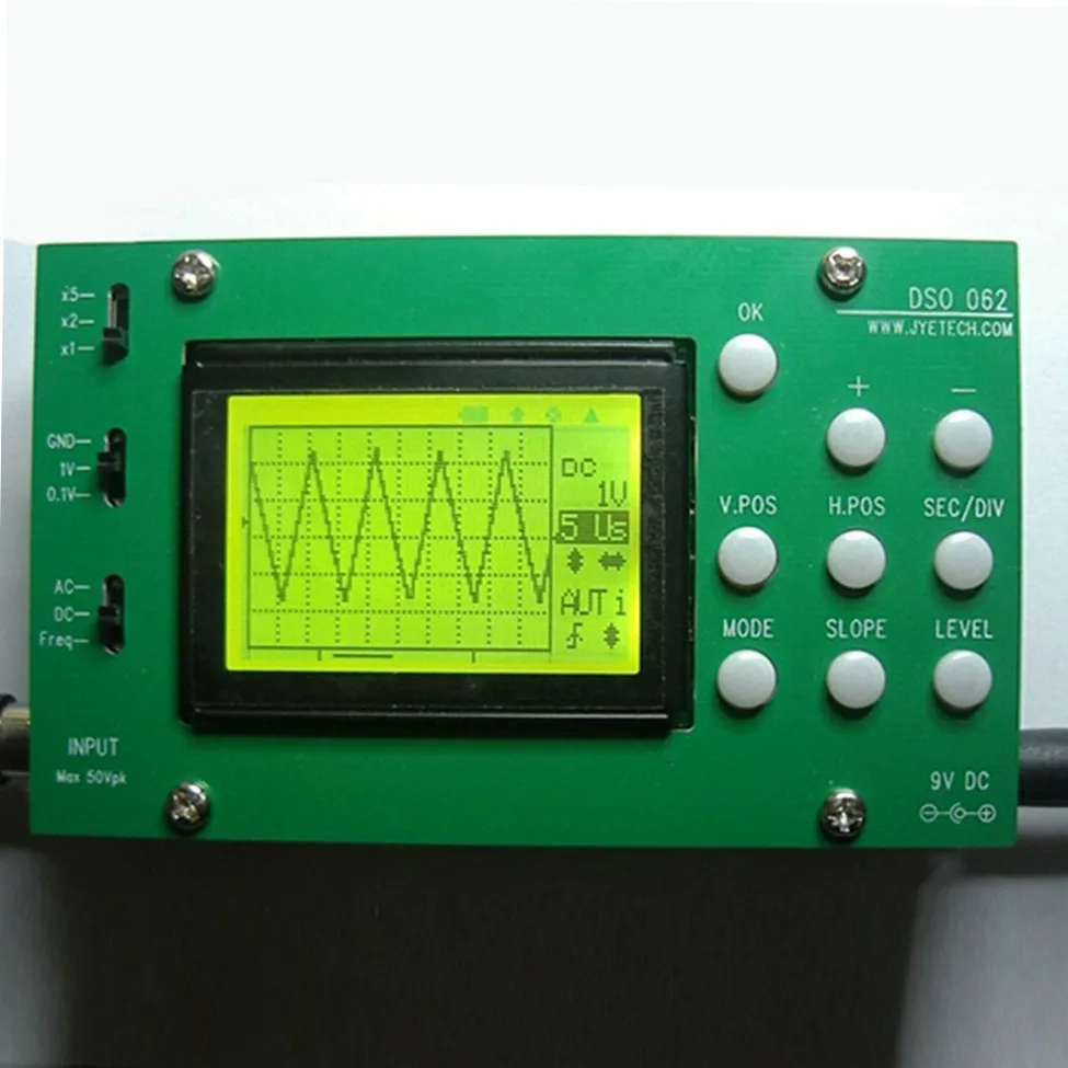 Freeshipping Ekran LCD Wyświetlacz DIY Digital Oscyloscope Zestaw Ustawienia części z paneli