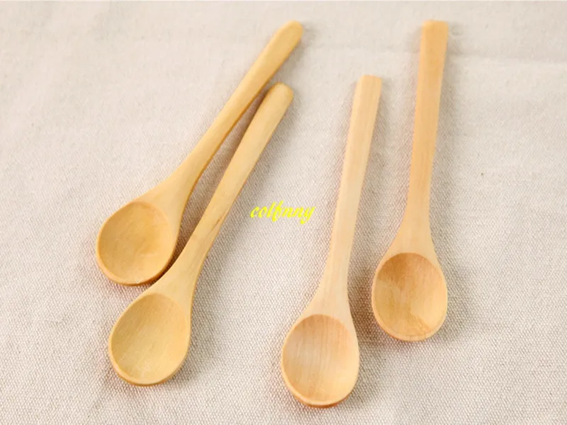 13cm Mini Wooden Spoon Kitchen Cooking Teaspoon Condiment Utensil Coffee Spoon Kids Ice Cream Tableware Tool